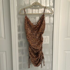 Animal print mini dress
